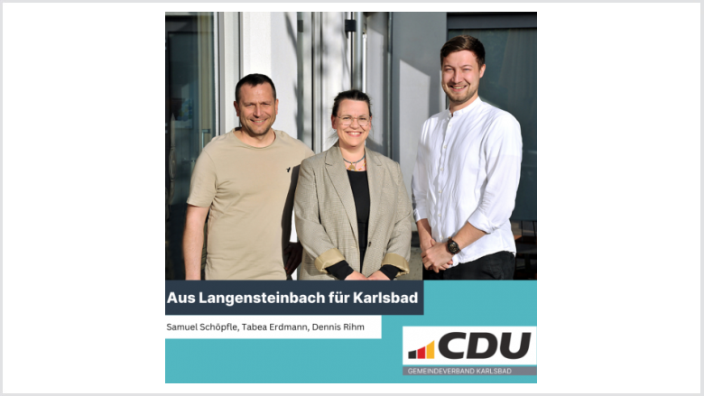 Samuel Schöpfle: Gärtnermeister  Tabea Erdmann: Apothekerin  Dennis Rihm: Kaufm. Angestellter