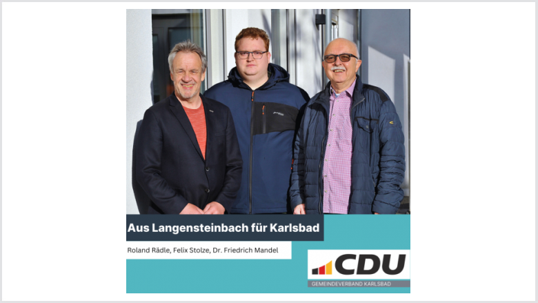 Roland Rädle: Seminarschuldirektor  Felix Stolze: Staatl. gepr. Techniker  Dr. Friedrich Mandel: Dipl. Chemiker